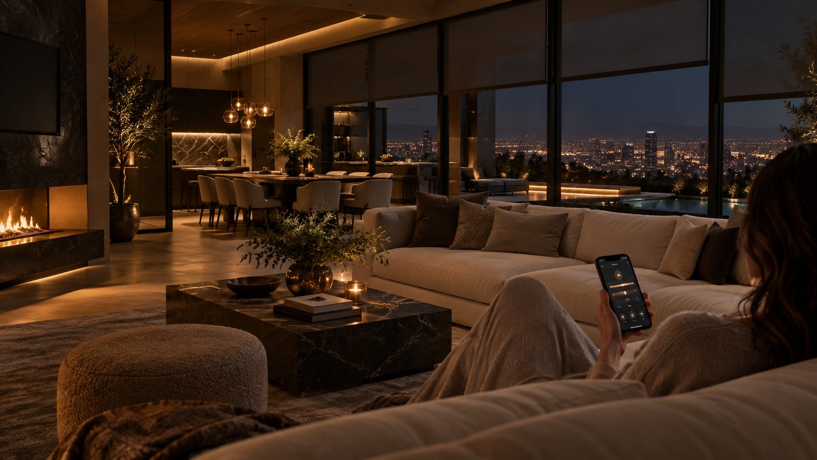 Smart home automation system controlled from a smartphone in Charlotte NC